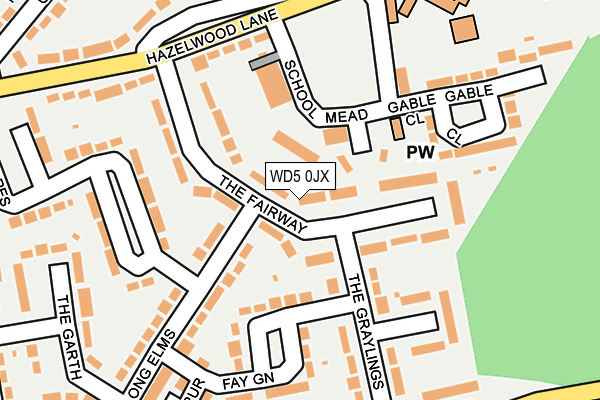 WD5 0JX map - OS OpenMap – Local (Ordnance Survey) WD5 0JX map - OS OpenMap – Local (Ordnance Survey)