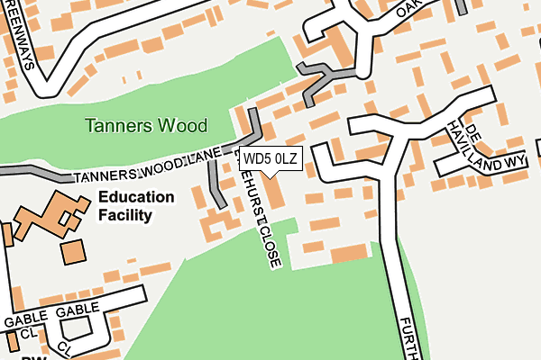WD5 0LZ map - OS OpenMap – Local (Ordnance Survey) WD5 0LZ map - OS OpenMap – Local (Ordnance Survey)