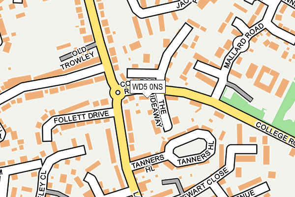 WD5 0NS map - OS OpenMap – Local (Ordnance Survey) WD5 0NS map - OS OpenMap – Local (Ordnance Survey)