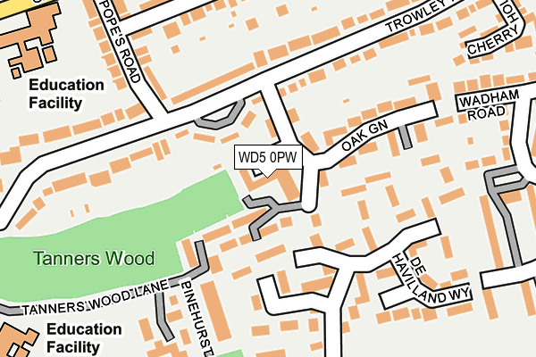 WD5 0PW map - OS OpenMap – Local (Ordnance Survey) WD5 0PW map - OS OpenMap – Local (Ordnance Survey)