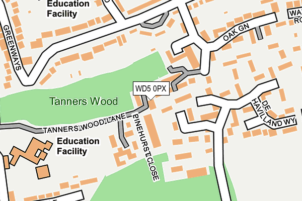 WD5 0PX map - OS OpenMap – Local (Ordnance Survey) WD5 0PX map - OS OpenMap – Local (Ordnance Survey)