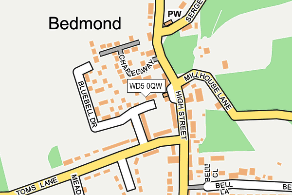 WD5 0QW map - OS OpenMap – Local (Ordnance Survey) WD5 0QW map - OS OpenMap – Local (Ordnance Survey)