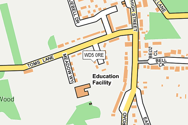 WD5 0RE map - OS OpenMap – Local (Ordnance Survey) WD5 0RE map - OS OpenMap – Local (Ordnance Survey)