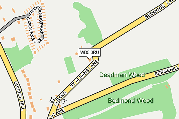 WD5 0RU map - OS OpenMap – Local (Ordnance Survey) WD5 0RU map - OS OpenMap – Local (Ordnance Survey)