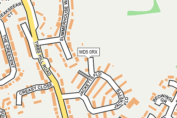 WD5 0RX map - OS OpenMap – Local (Ordnance Survey) WD5 0RX map - OS OpenMap – Local (Ordnance Survey)
