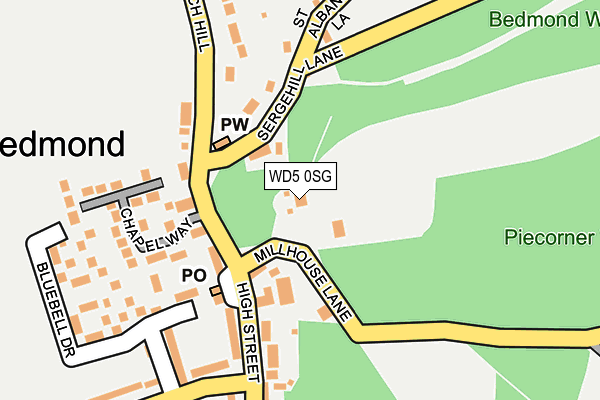 WD5 0SG map - OS OpenMap – Local (Ordnance Survey) WD5 0SG map - OS OpenMap – Local (Ordnance Survey)