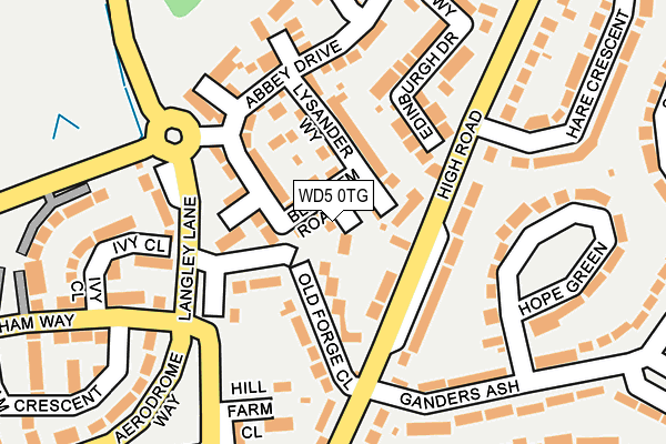WD5 0TG map - OS OpenMap – Local (Ordnance Survey) WD5 0TG map - OS OpenMap – Local (Ordnance Survey)