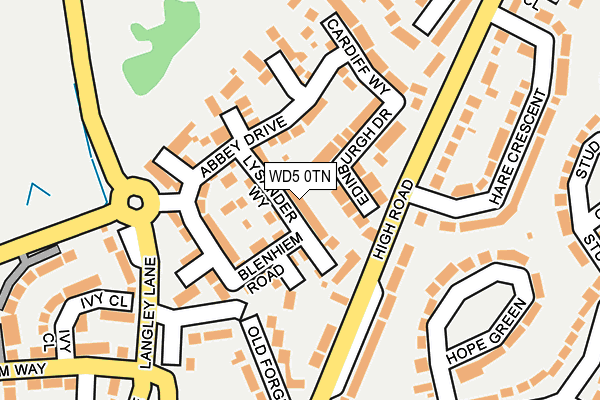 WD5 0TN map - OS OpenMap – Local (Ordnance Survey) WD5 0TN map - OS OpenMap – Local (Ordnance Survey)