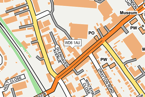 WD6 1AU map - OS OpenMap – Local (Ordnance Survey) WD6 1AU map - OS OpenMap – Local (Ordnance Survey)