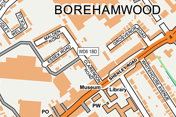 WD6 1BD map - OS OpenMap – Local (Ordnance Survey) WD6 1BD map - OS OpenMap – Local (Ordnance Survey)