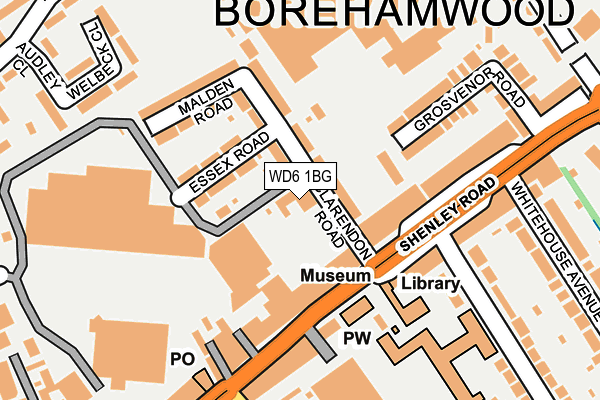 WD6 1BG map - OS OpenMap – Local (Ordnance Survey) WD6 1BG map - OS OpenMap – Local (Ordnance Survey)