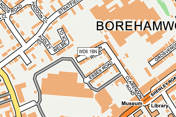 WD6 1BN map - OS OpenMap – Local (Ordnance Survey) WD6 1BN map - OS OpenMap – Local (Ordnance Survey)