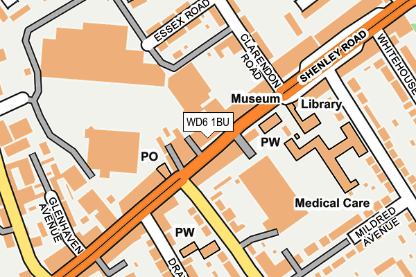 WD6 1BU map - OS OpenMap – Local (Ordnance Survey) WD6 1BU map - OS OpenMap – Local (Ordnance Survey)
