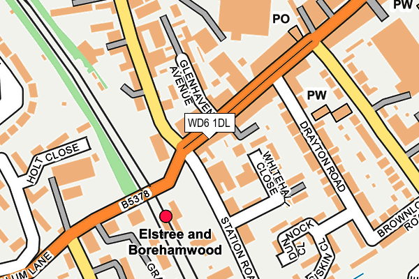 WD6 1DL map - OS OpenMap – Local (Ordnance Survey)