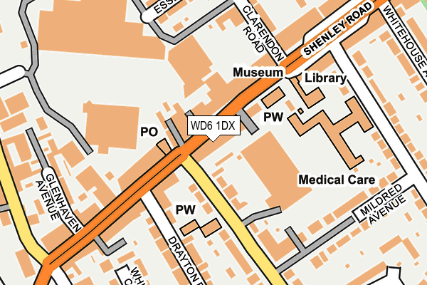 WD6 1DX map - OS OpenMap – Local (Ordnance Survey) WD6 1DX map - OS OpenMap – Local (Ordnance Survey)