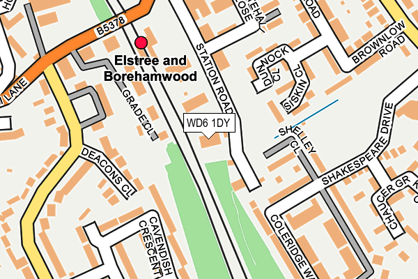 WD6 1DY map - OS OpenMap – Local (Ordnance Survey) WD6 1DY map - OS OpenMap – Local (Ordnance Survey)