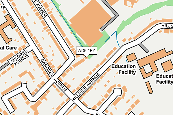 WD6 1EZ map - OS OpenMap – Local (Ordnance Survey) WD6 1EZ map - OS OpenMap – Local (Ordnance Survey)