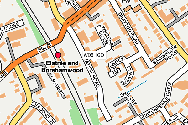 WD6 1GQ map - OS OpenMap – Local (Ordnance Survey)