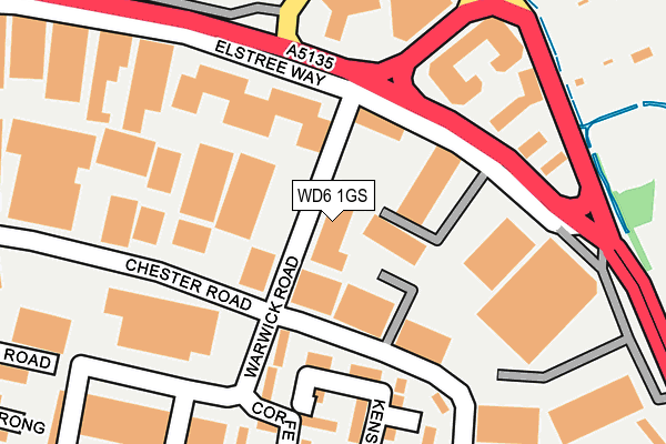 WD6 1GS map - OS OpenMap – Local (Ordnance Survey)