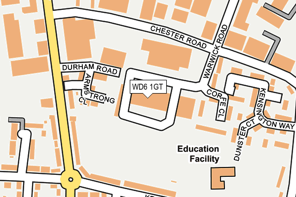 WD6 1GT map - OS OpenMap – Local (Ordnance Survey)