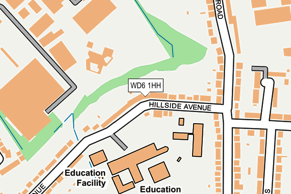 WD6 1HH map - OS OpenMap – Local (Ordnance Survey) WD6 1HH map - OS OpenMap – Local (Ordnance Survey)