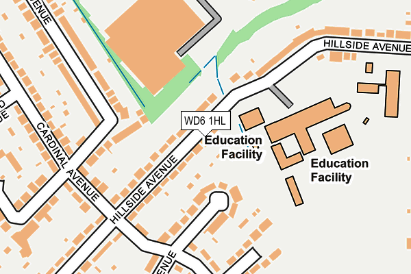 WD6 1HL map - OS OpenMap – Local (Ordnance Survey) WD6 1HL map - OS OpenMap – Local (Ordnance Survey)
