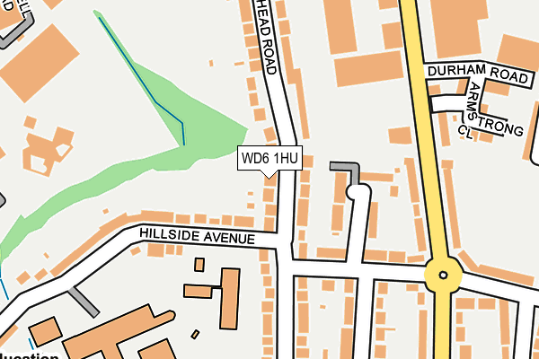 WD6 1HU map - OS OpenMap – Local (Ordnance Survey) WD6 1HU map - OS OpenMap – Local (Ordnance Survey)