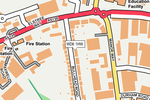 WD6 1HW map - OS OpenMap – Local (Ordnance Survey) WD6 1HW map - OS OpenMap – Local (Ordnance Survey)