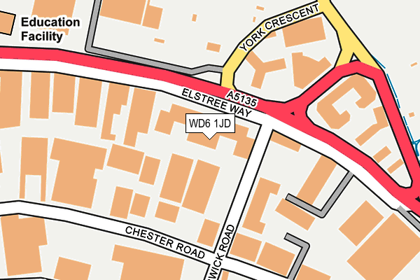 WD6 1JD map - OS OpenMap – Local (Ordnance Survey) WD6 1JD map - OS OpenMap – Local (Ordnance Survey)