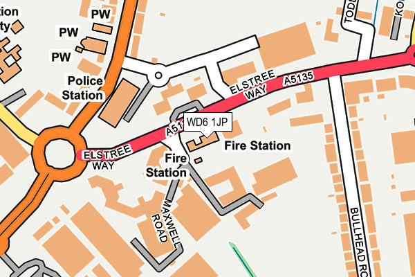WD6 1JP map - OS OpenMap – Local (Ordnance Survey) WD6 1JP map - OS OpenMap – Local (Ordnance Survey)