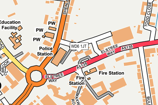 WD6 1JT map - OS OpenMap – Local (Ordnance Survey) WD6 1JT map - OS OpenMap – Local (Ordnance Survey)