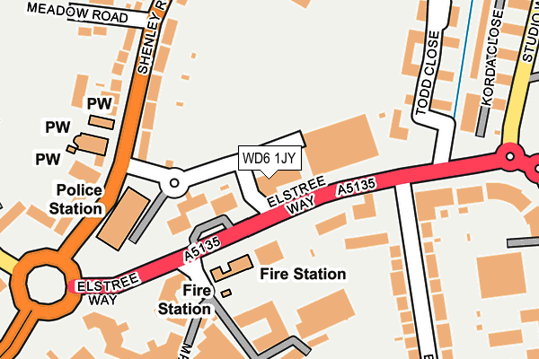 WD6 1JY map - OS OpenMap – Local (Ordnance Survey) WD6 1JY map - OS OpenMap – Local (Ordnance Survey)
