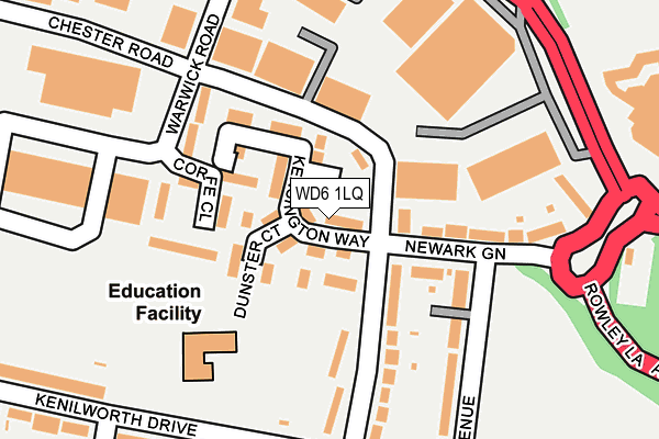 WD6 1LQ map - OS OpenMap – Local (Ordnance Survey)