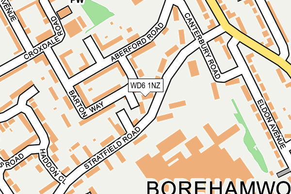WD6 1NZ map - OS OpenMap – Local (Ordnance Survey) WD6 1NZ map - OS OpenMap – Local (Ordnance Survey)