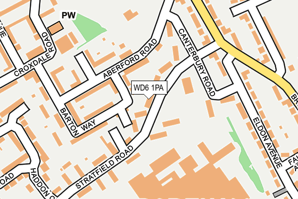 WD6 1PA map - OS OpenMap – Local (Ordnance Survey)