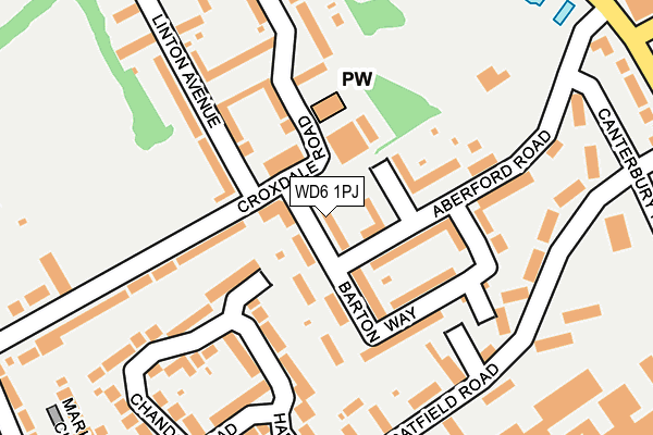 WD6 1PJ map - OS OpenMap – Local (Ordnance Survey) WD6 1PJ map - OS OpenMap – Local (Ordnance Survey)