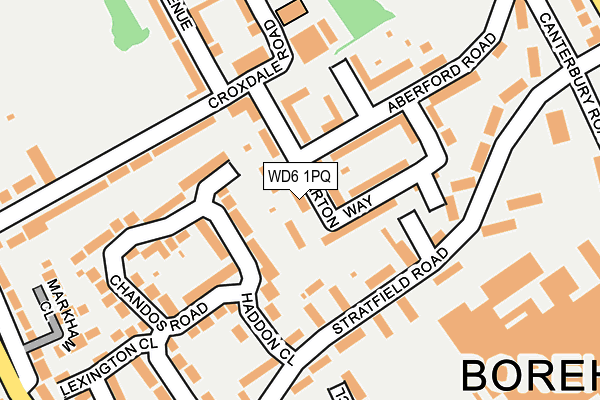 WD6 1PQ map - OS OpenMap – Local (Ordnance Survey) WD6 1PQ map - OS OpenMap – Local (Ordnance Survey)