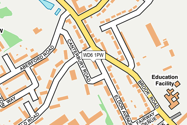 WD6 1PW map - OS OpenMap – Local (Ordnance Survey) WD6 1PW map - OS OpenMap – Local (Ordnance Survey)