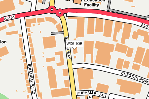WD6 1QB map - OS OpenMap – Local (Ordnance Survey) WD6 1QB map - OS OpenMap – Local (Ordnance Survey)