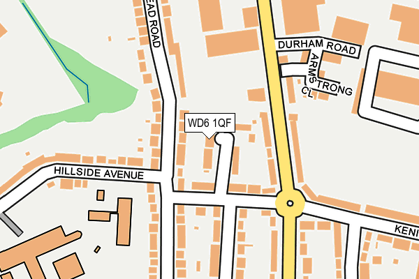 WD6 1QF map - OS OpenMap – Local (Ordnance Survey) WD6 1QF map - OS OpenMap – Local (Ordnance Survey)