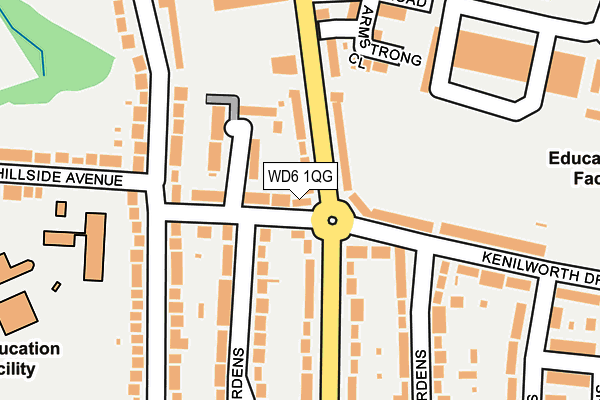 WD6 1QG map - OS OpenMap – Local (Ordnance Survey) WD6 1QG map - OS OpenMap – Local (Ordnance Survey)