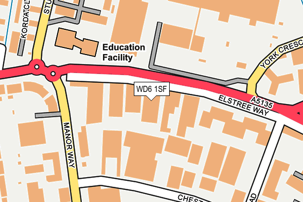 WD6 1SF map - OS OpenMap – Local (Ordnance Survey) WD6 1SF map - OS OpenMap – Local (Ordnance Survey)