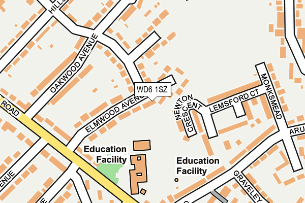 WD6 1SZ map - OS OpenMap – Local (Ordnance Survey) WD6 1SZ map - OS OpenMap – Local (Ordnance Survey)