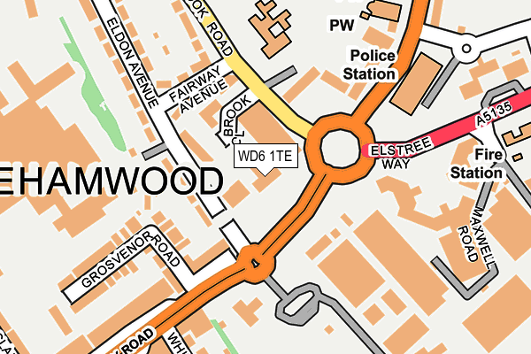 WD6 1TE map - OS OpenMap – Local (Ordnance Survey) WD6 1TE map - OS OpenMap – Local (Ordnance Survey)