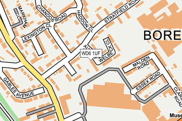 WD6 1UF map - OS OpenMap – Local (Ordnance Survey) WD6 1UF map - OS OpenMap – Local (Ordnance Survey)