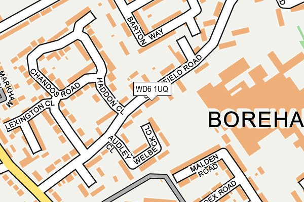 WD6 1UQ map - OS OpenMap – Local (Ordnance Survey) WD6 1UQ map - OS OpenMap – Local (Ordnance Survey)