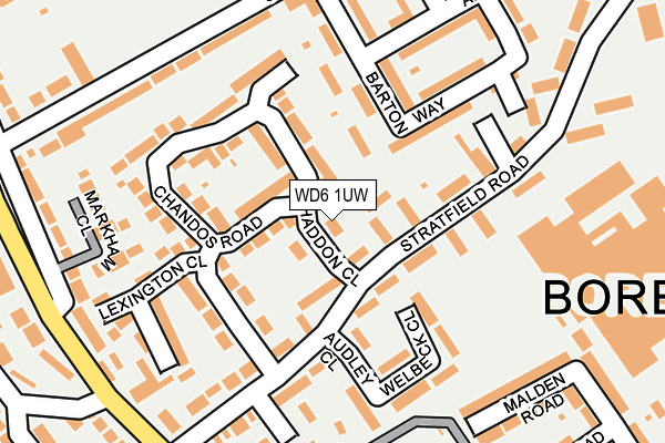 WD6 1UW map - OS OpenMap – Local (Ordnance Survey) WD6 1UW map - OS OpenMap – Local (Ordnance Survey)