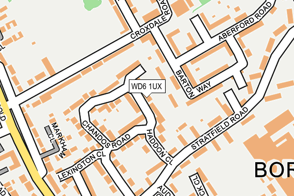 WD6 1UX map - OS OpenMap – Local (Ordnance Survey) WD6 1UX map - OS OpenMap – Local (Ordnance Survey)