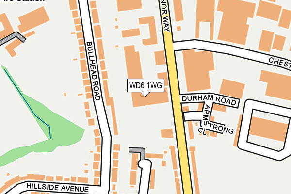 WD6 1WG map - OS OpenMap – Local (Ordnance Survey) WD6 1WG map - OS OpenMap – Local (Ordnance Survey)