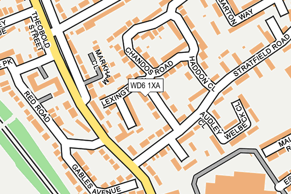 WD6 1XA map - OS OpenMap – Local (Ordnance Survey) WD6 1XA map - OS OpenMap – Local (Ordnance Survey)